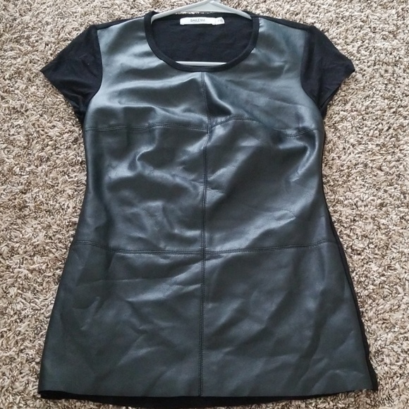Bailey 44 vegan leather short sleeve top - Picture 2 of 4